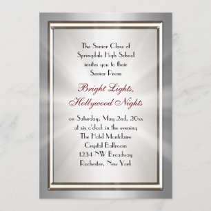 Convites de Prom Silver Star Spotlight