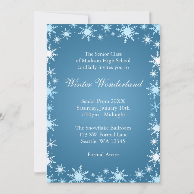 Convites de Prom Winter Wonderland (Frente)