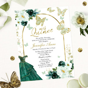 Convites de Quinceanera Orçamento Borboleta Vestid