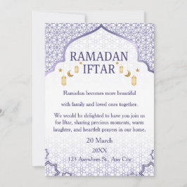 Convites de Ramadan Mubarak – Iftar Familiar Elega