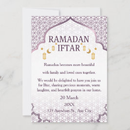 Convites de Ramadan Mubarak – Iftar Familiar Elega