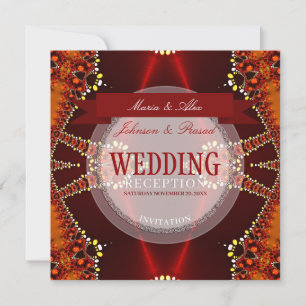 Convites de Recepção de Casamento Boêmio de Bollyw