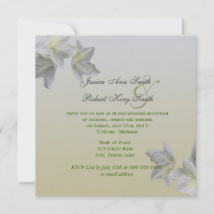 convites de recepção de casamento com flores de az