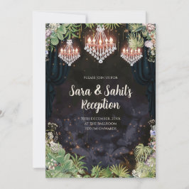 Convites de recepção de casamento digital indiano