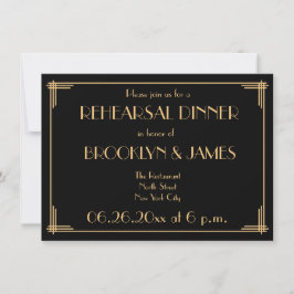 Convites de Rehearsal de Casamento Great Gatsby Ar