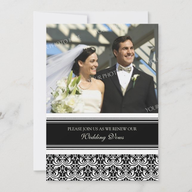 Convites de Renovação de Votos de Casamento com Fo (Frente)