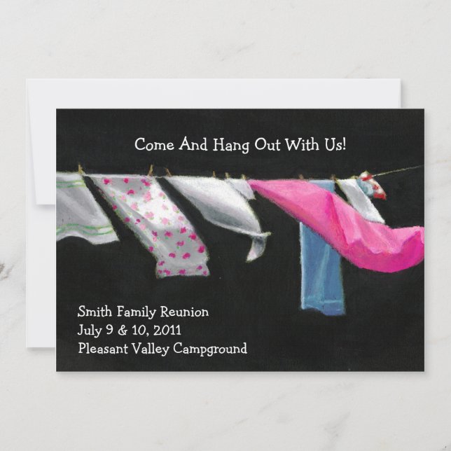 Convites de Reunião da Família: Desligar (Lavagem) (Frente)