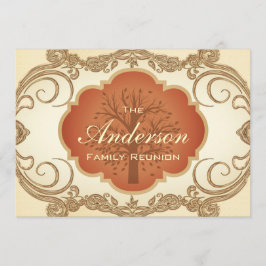 Convites De Reunião Da Família Floral Da Árvore Vi