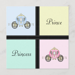 Convites de Revelação de Gênero Príncipe Princesa