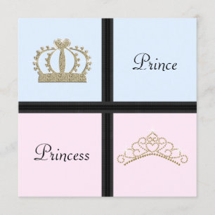 Convites de Revelação de Gênero Príncipe Princesa