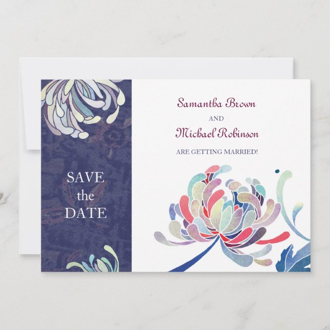 Convites de Save the Date de Casamento com Crisânt (Frente)