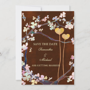 Convites de Save the Date de Casamento Dois Coraçõ