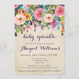 Convites De Sprinkle Floral Colorida, Vintage