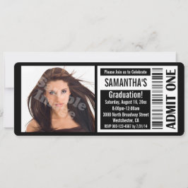 Convites de Tíquete de Festa de formatura de Fotog