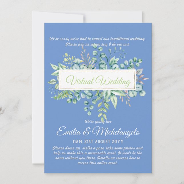 Convites de Transmissão Ao Vivo de Bate-Papo de Ví (Frente)