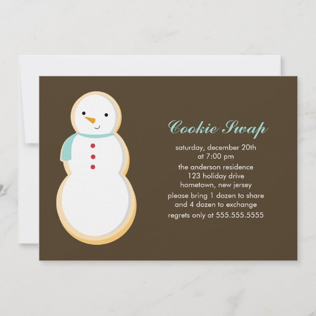 Convites de troca de cookies (Frente)