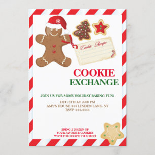 Convites de Troca de Cookies Feriados