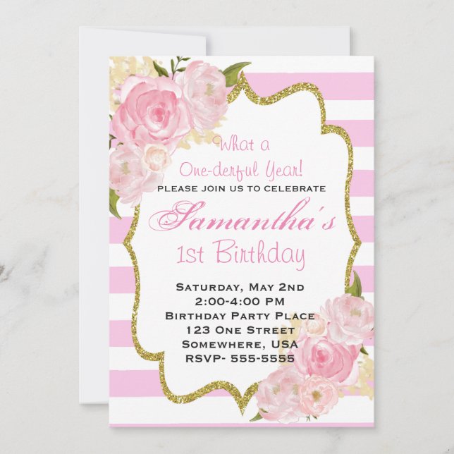 Convites de um ano maravilhoso (Frente)