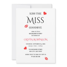 Dê um beijo na senhorita Adeus despedida de soltei