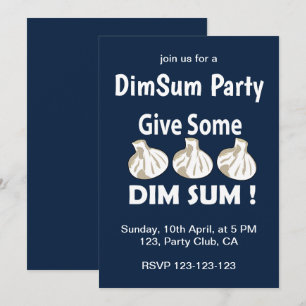 Convites Dê uma Festa de Dim Sum
