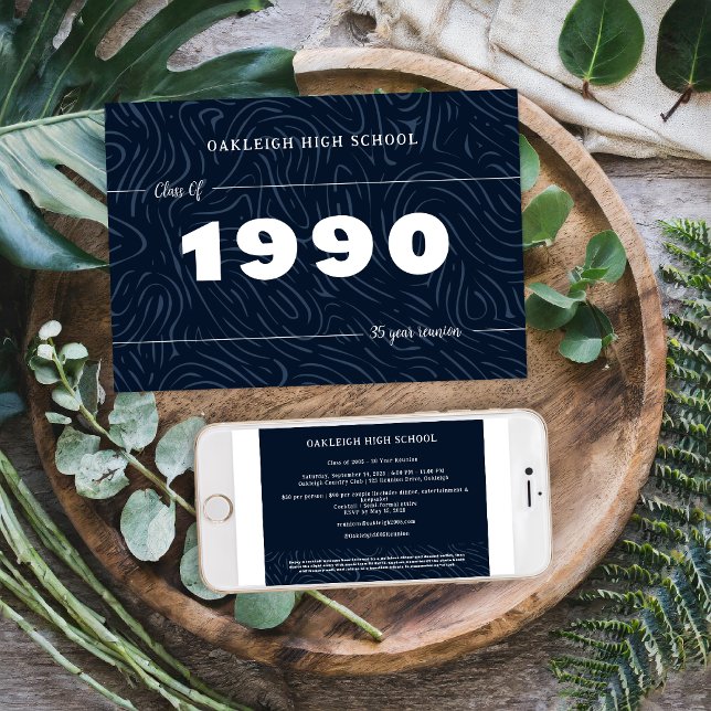 Convites De volta aos anos 90 | Partido da Reunião Escolar (Criador carregado)