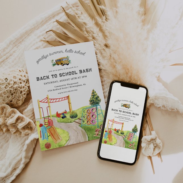 Convites De Volta às Aulas | Festa no Parque de Diversões (Criador carregado)