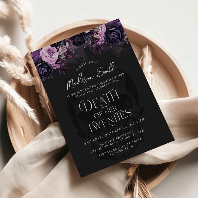 Convites Death Of Her Twenties 30th Birthday Party (Criador carregado)