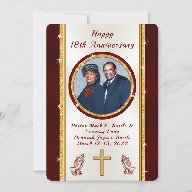 Convites Debra Batalha 18º Aniversário da Igreja (Frente)