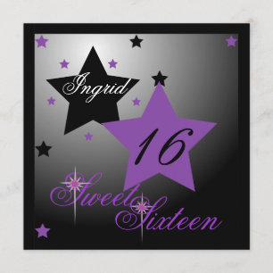 Convites Debutant Star Sweet 16-Cust.