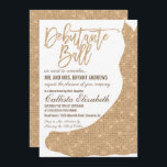 Convites Debutante Dourado brilhante Dança de vestido brilh<br><div class="desc">Este luxo, brilhante e glamouroso convite Debutante Ball é o design perfeito para a elegante e chique jovem dama. Sua design apresenta um falso vestido de princesa de sereia dourada brilhante impresso em um simples fundo branco com tipografia personalizada dourada. Na parte de trás está o padrão de sequência de...</div>