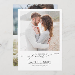 Convites Decidido sobre o Noivado de Fotografias do Forever
