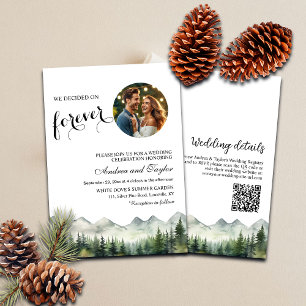 Convites Decidimos o Código QR para o Forever e o Casamento