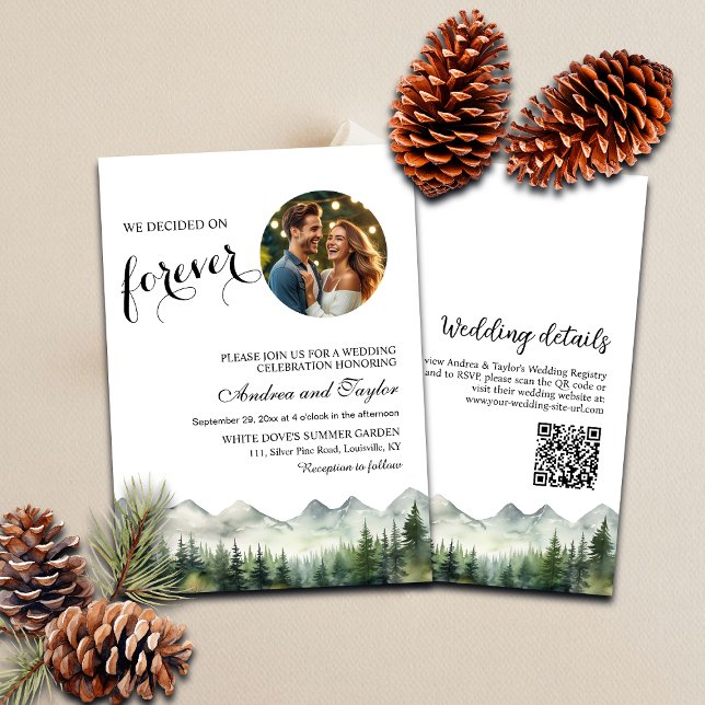 Convites Decidimos o Código QR para o Forever e o Casamento (Criador carregado)