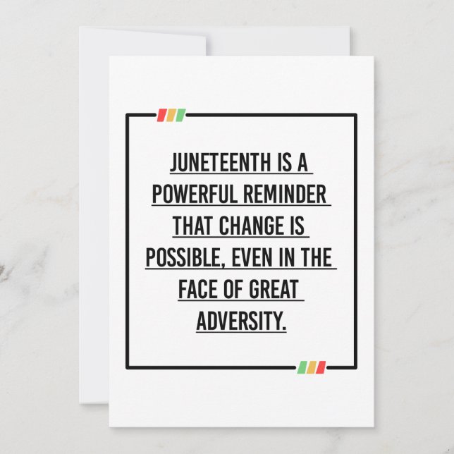 Convites Décima Sétima Citações, Liberdade da Afro-American (Frente)