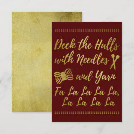 Convites Deck the Halls ・ Artesanatos de tricô e fios Faux