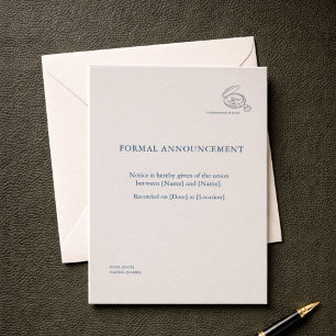 Convites Declaração de Casamento Civil Casamento Não Trad
