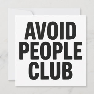Convites Declaração de Humor de Introvertido do Clube de Ev