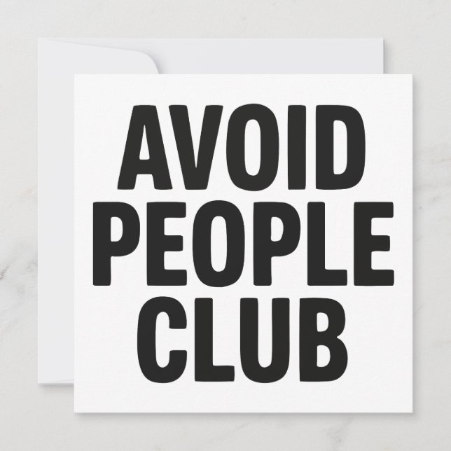 Convites Declaração de Humor de Introvertido do Clube de Ev (Frente)
