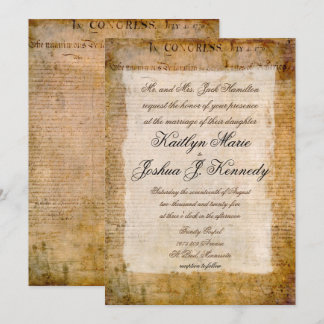 Convites Declaração de Independência 📜 Pergaminho dos EUA