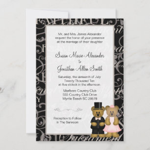 Convites Declarações de Bears de Casamento