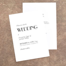 Convites Deco De Arte Moderna Minimalista Tudo Em Um Casame