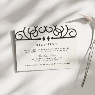 Convites Deco Flourish Recepção de casamento