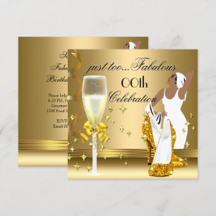 Convites Deco Lady Gold Muito Fabuloso Aniversário
