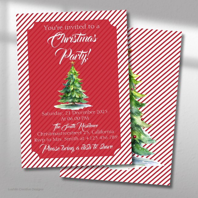 Convites Decoração de Árvore de Natal e Enfeites (Criador carregado)