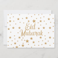 Decoração de brilho em estrela dourada Eid Mubarak