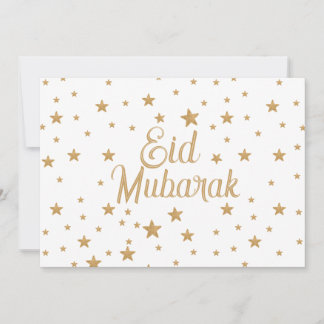 Convites Decoração de brilho estrela dourada Eid Mubarak