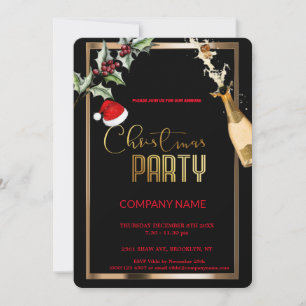 Convites Decoração de Natal Corporativa Chic Moderna Vintag