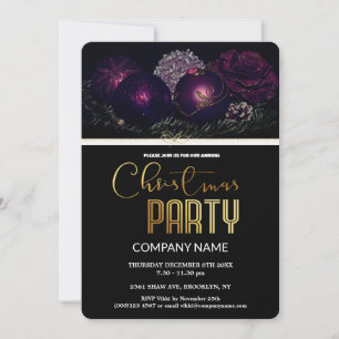 Convites Decoração de Natal Corporativa Chic Moderna Vintag
