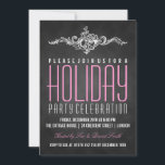 Convites Decoração de Natal de Feriado de Chalkboard, cor-d<br><div class="desc">Natal Moderno| modelo De Feriado De Feriado De De Quadros De Quadros De Vintagem A Preto De Cor Rosa. Imprima seus amigos com este design de convite divertido. Totalmente personalizável!</div>