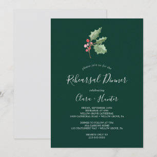 Convites Decoração de Natal & Jantar de Ensaios Verde Berri